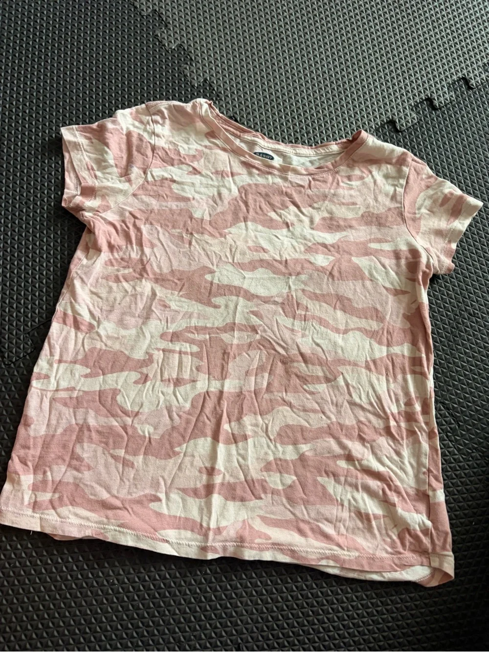 Old Navy Pink and Cream Camo Short Sleeve Tee